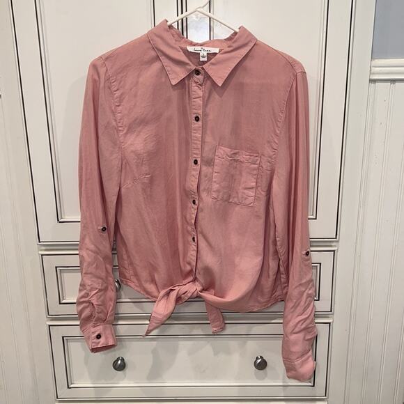 BNWT Love Tree tencel button up tie shirt - Picture 6 of 6